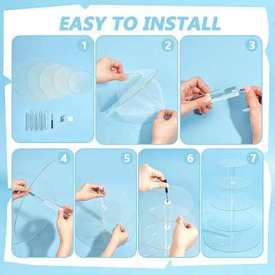 Acrylic Cupcake Stand DIY-WH0504-900-1