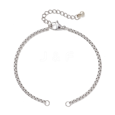 304 Stainless Steel Box Chain Bracelet Making AJEW-JB01505-1