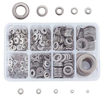 Stainless Steel Flat Washers AJEW-UN0001-007P-1