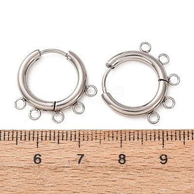 304 Stainless Steel Hoop Earring Findings STAS-D183-02A-P-1