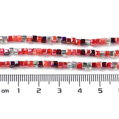 Gradient Color Electroplate Glass Bead Strands X-GLAA-E042-05-B09-1