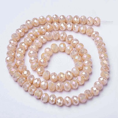 Electroplate Glass Beads Strands LS-EGLA-A034-P4mm-B02-1