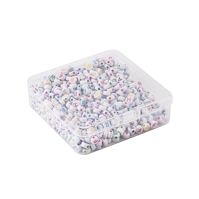 111G Craft Acrylic Horizontal Hole Letter Beads SACR-FS0001-35-1