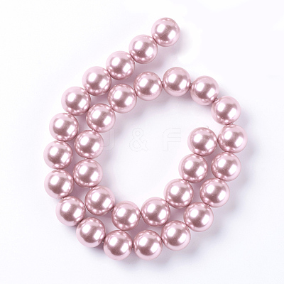 Eco-Friendly Dyed Glass Pearl Round Beads Strands HY-A002-14mm-RB109-1