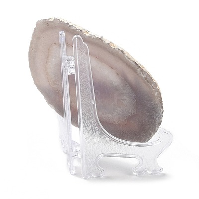 Printed Natural Agate Slice Stone Ornament DJEW-M011-04I-1