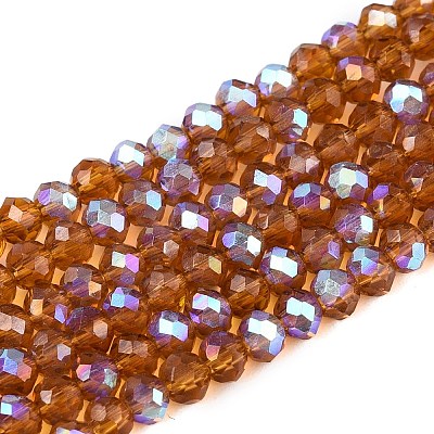 Electroplate Glass Beads Strands EGLA-A044-T2mm-L04-1