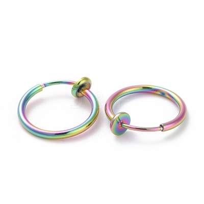 304 Stainless Steel Tubular Clip-on Earrings for Women EJEW-G299-02A-M-1