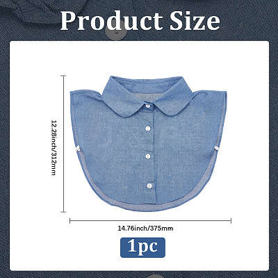 Detachable Cotton Shirt Collars AJEW-WH20816-025B-1