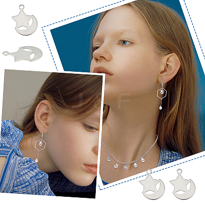 120Pcs 304 Stainless Steel Charms STAS-UN0028-81-1
