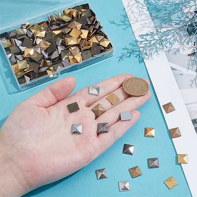 g 320Pcs 4 Colors Brass Hotfix Iron On Rivets KK-PH0013-49-1