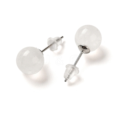 Natural Quartz Crystal Stud Earrings LS-G-B075-02P-03-1