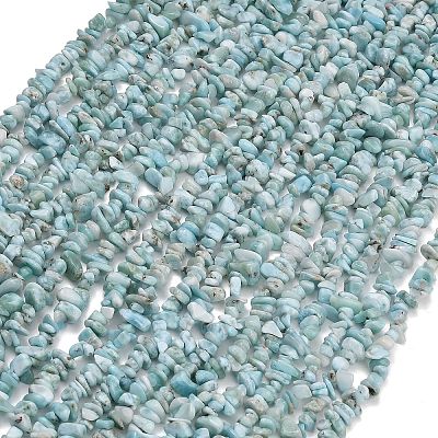 Natural Larimar Beads Strands G-D109-B03-1