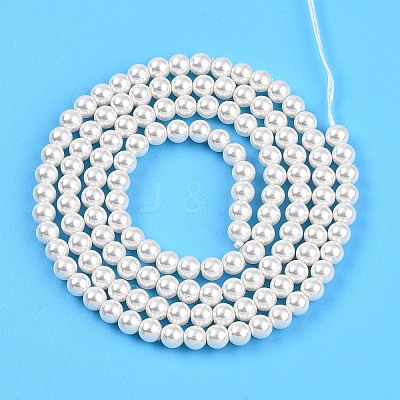 Baking Paint Pearlized Glass Pearl Bead Strands HY-N002-3mm-A11-1