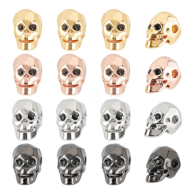 12Pcs 4 Colors Brass Beads FIND-AR0002-34-1