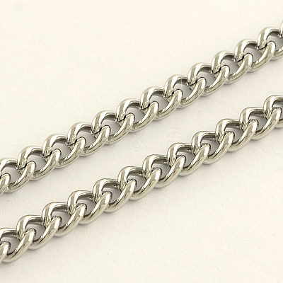 Tarnish Resistant 304 Stainless Steel Curb Chains CHS-R008-08-1