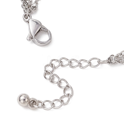 304 Stainless Steel Ring Bracelets BJEW-JB11486-02-1