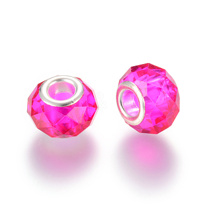 Handmade Glass European Beads X-GPDL25Y-75-1