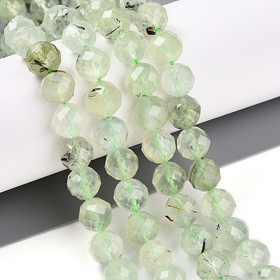 Natural Prehnite Beads Strands G-S345-8mm-28-1