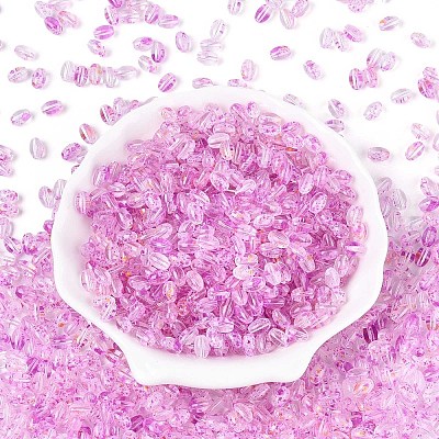 Baking Paint Transparent Glass Beads DGLA-T004-06F-1