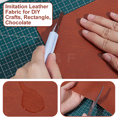 Imitation Leather Fabric for DIY Crafts DIY-WH0591-069B-1