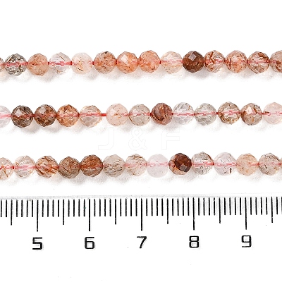 Natural Black Gold Rutilated Quartz Chips Beads Strands G-N342-21C-01-1