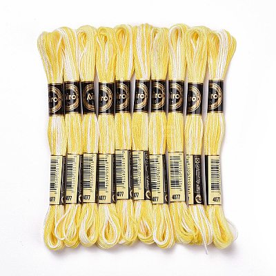 10 Skeins 6-Ply Polyester Embroidery Floss OCOR-K006-A07-1