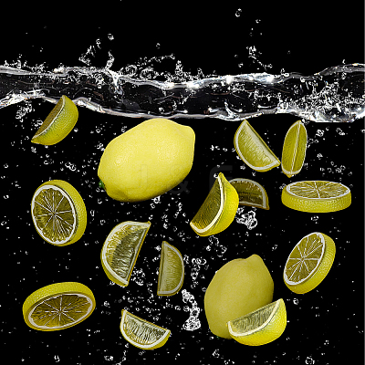 22Pcs 3 Styles Plastic Simulated Lemon DJEW-AR0001-15B-1