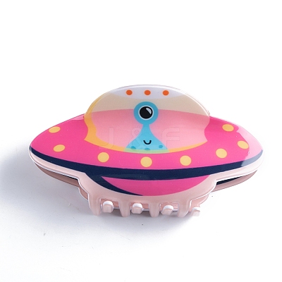 Spacecraft Shape PVC Claw Hair Clips PW-WG73486-05-1