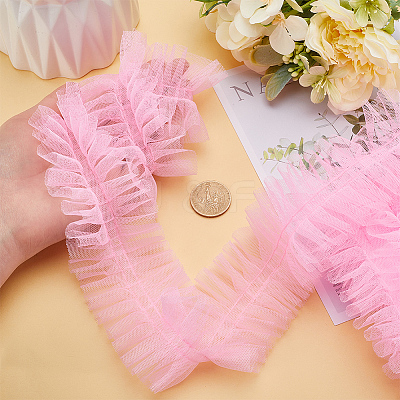 10M Polyester Pleated Lace Trim OCOR-GF0003-21A-1