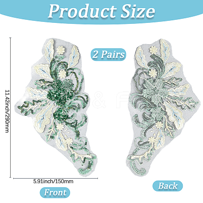 Polyester Embroidery Lace Sewing Ornaments DIY-WH20031-078A-1