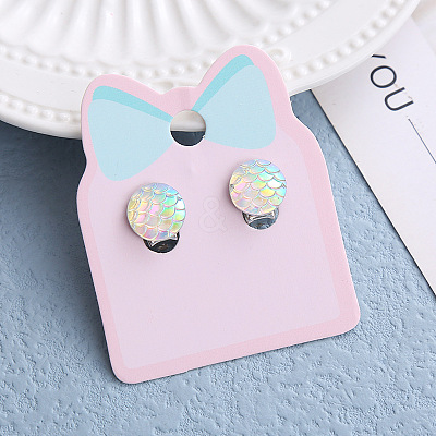 Alloy Plastic Clip-on Earrings for Kid WG9F41F-11-1