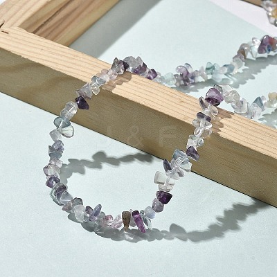 Natural Supper 7 Rutilated Quartz Chip Beaded Necklaces for Men Women NJEW-G159-01P-1