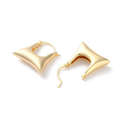 Rack Plating Brass Hoop Earrings EJEW-S241-21G-1