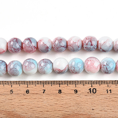 Baking Paint Glass Beads Strands DGLA-N003-10mm-C03-1