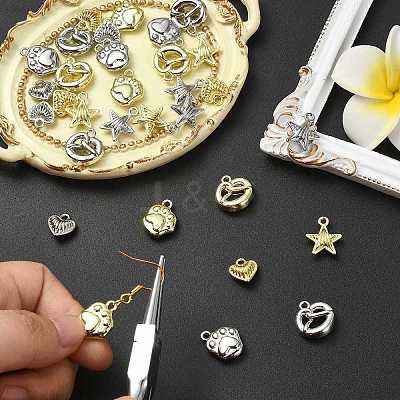 32Pcs 8 Styles Alloy Pendants FIND-CJ0004-20-1