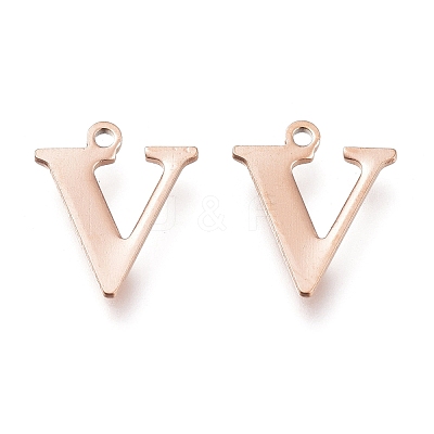 304 Stainless Steel Charms STAS-H112-V-RG-1