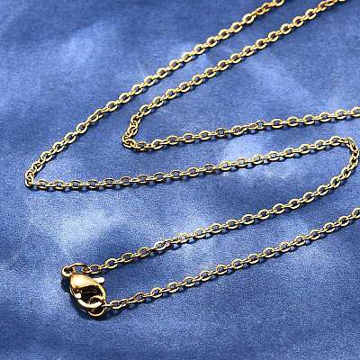 304 Stainless Steel Cable Chain Necklaces STAS-O053-07G-1