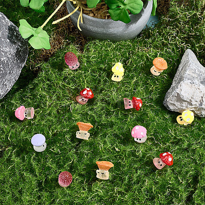 48Pcs 6 Styles Opaque Resin Cabochons RESI-CN0001-02-1