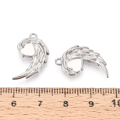 304 Stainless Steel Pendant Cabochon Settings X-STAS-N114-28P-1