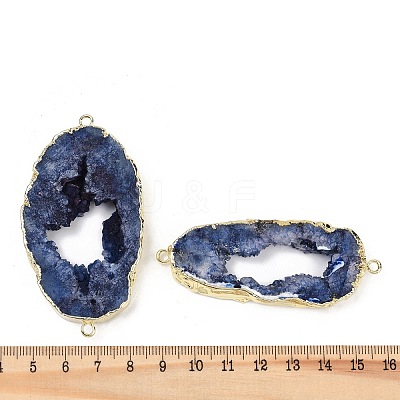 Dyed Natural Druzy Agate links G-R012-05G-01-1