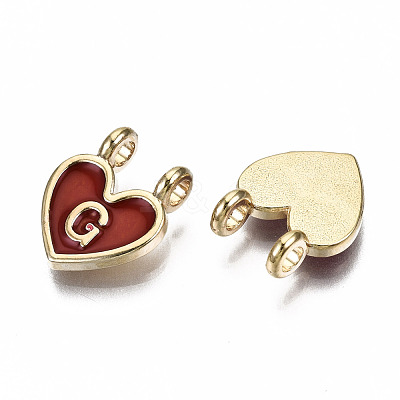 Alloy Enamel Charms X-ENAM-T012-02G-RS-1