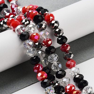 Glass Beads Strands EGLA-A034-M8mm-14-1