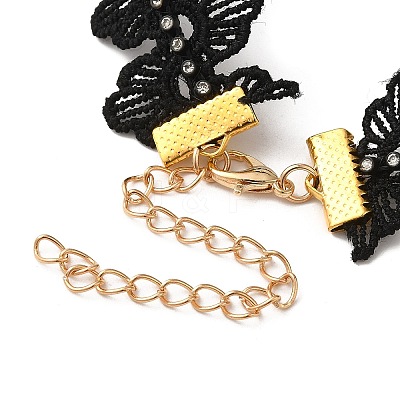 Polyester Lace Choker Necklaces NJEW-M210-01A-1