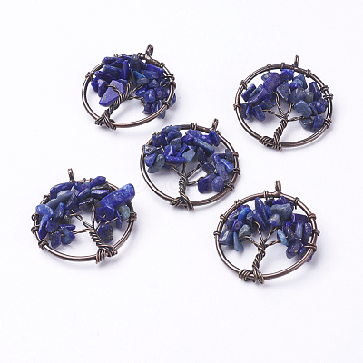 Natural Lapis Lazuli Pendants G-E419-01R-1