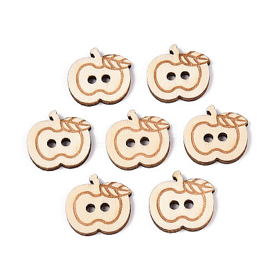 Apple Wood Buttons BUTT-T013-14B-1