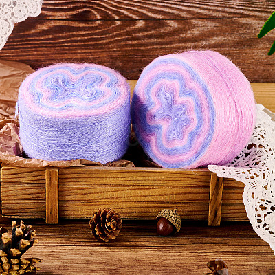 Segment Dyed Knitting Yarn DIY-TAC0033-03E-1