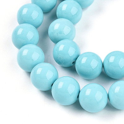 Synthetic Turquoise Beads Strands G-A255-A04-03B-1