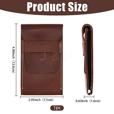 PU Leather Single Watch Storage Envelope Boxes CON-WH0089-229-1
