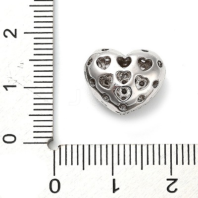 Brass Micro Pave Cubic Zirconia Beads KK-L229-076B-P-1