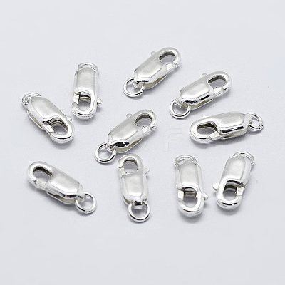 925 Sterling Silver Lobster Claw Clasps STER-K167-075A-S-1